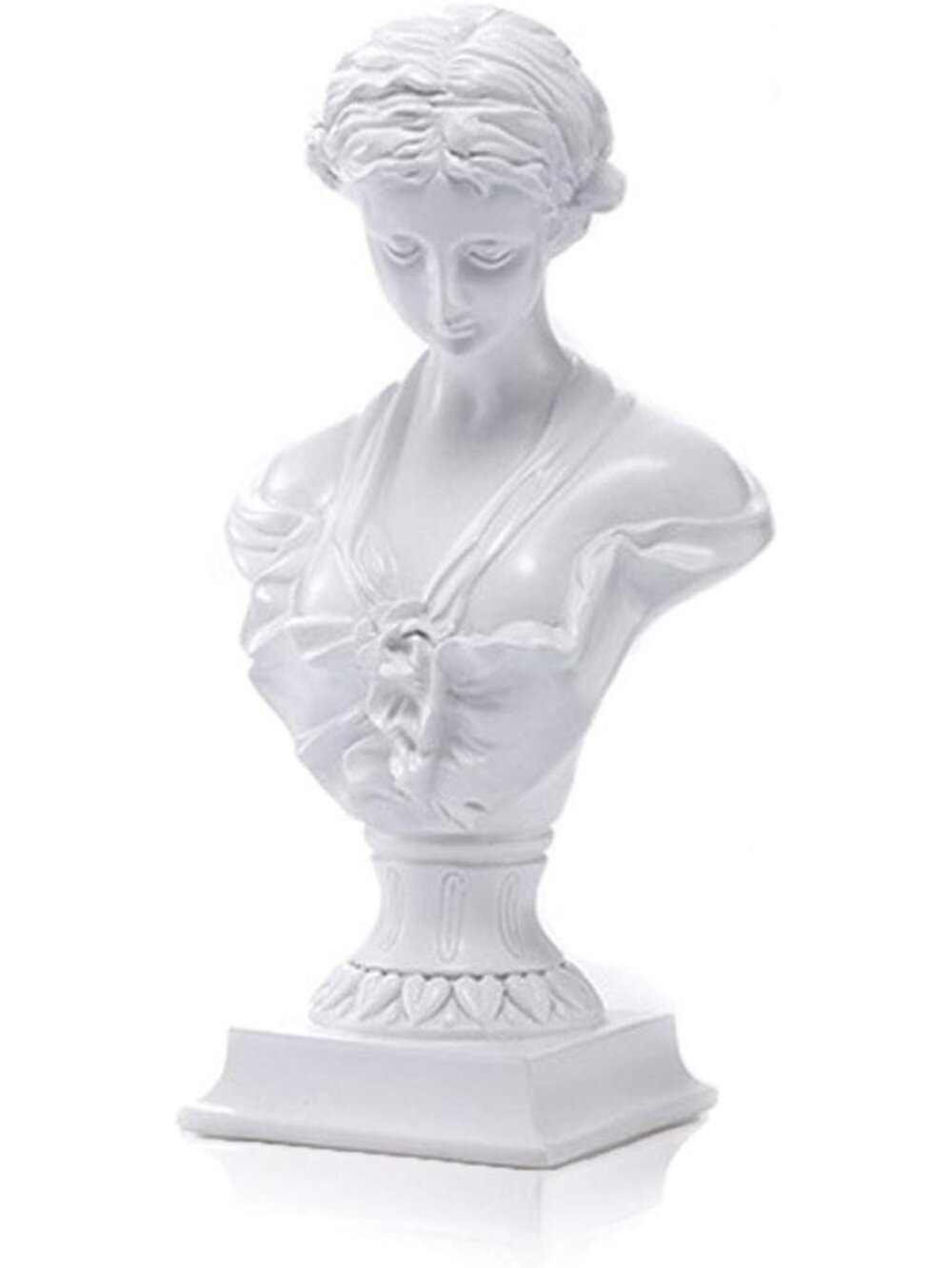 12” Greek Venus de Milo Bust Statue - Large Resin Roman Goddess Sculpture for